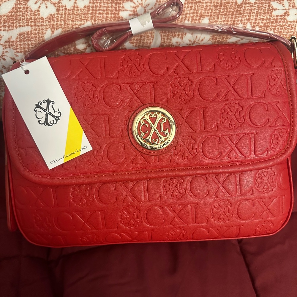 Christian Lacroix Red Shoulder Bag nwt